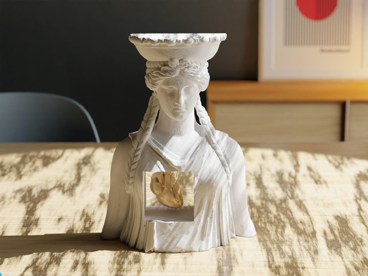 Collecticraft Echoes of Antiquity A Modern Caryatid  | Custom | Statue | Multiple Colors | Table decoration | Art & Artwork | ANY SIZE!