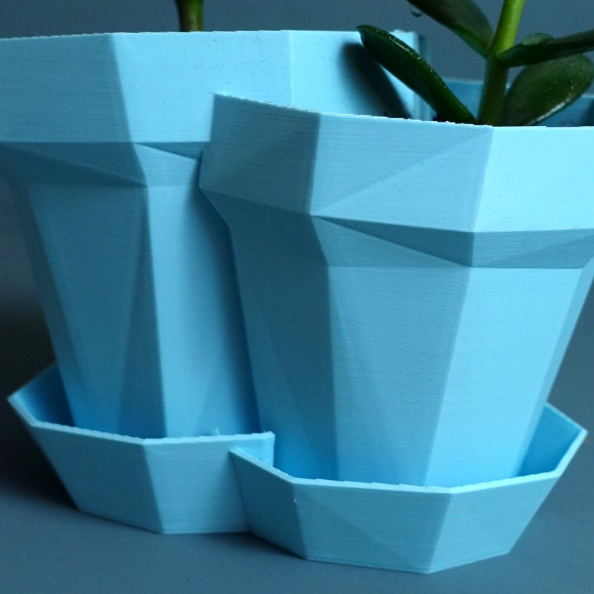 Gazzaladra Double Planter Glitch Modern Indoor & Outdoor Wall Planter, Wall Hanging Plant, Wall Decor, Home Decor - LV3DPrinting