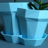 Gazzaladra Double Planter Glitch Modern Indoor & Outdoor Wall Planter, Wall Hanging Plant, Wall Decor, Home Decor - LV3DPrinting