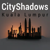 3D Shook Custom City Shadows Silhouette Wall Light | Custom | Personalized Lamp | Any Color