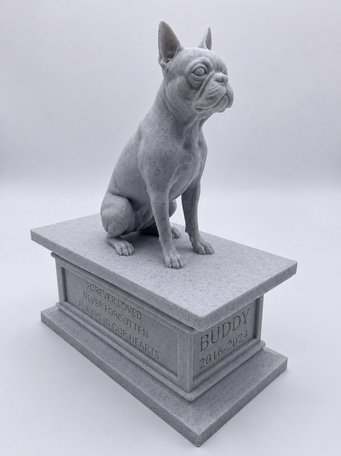 LV 3D Custom Dog Memorial Statue from Photo | Personalized Pet Loss Gift | Dog Urn with Ashes Drawer | Pet Remembrance Sculpture