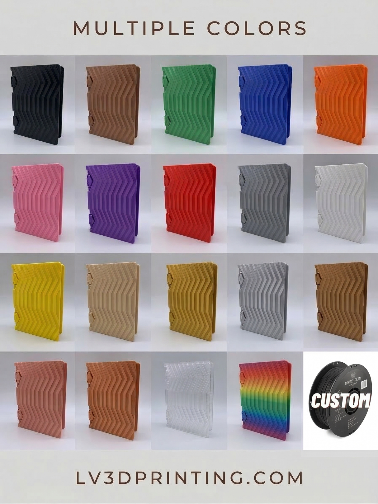Gazzaladra Reusable Notebook Cover | 3D Printed Notebook | A4 A5 A6 US Letter | Refillable Journal Cover | Minimalist Custom Notebook - LV3DPrinting