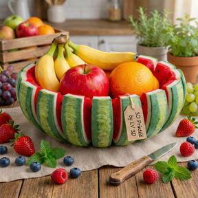 LV 3D Watermelon Bowl l Decor | Tableware | Decorative Bowl | Fruit Bowl - LV3DPrinting