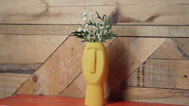 Kowafat Silent Dude Vase – Modern Sculptural Decor for Weddings, Dining Table, Living Room & Bedroom | Minimalist Art Vase - LV3DPrinting