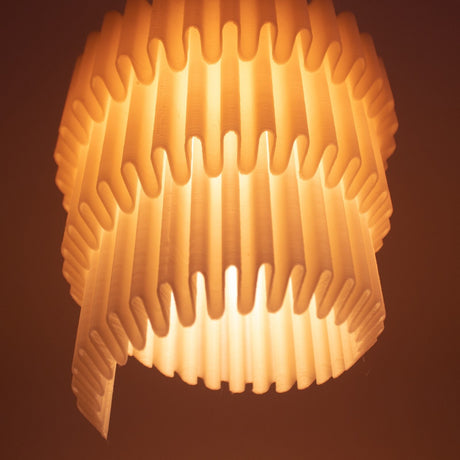3DPPA Unfurling Ripple 3DPPA Lamp Shade | Home Decor | Gift Idea | Geometric | Pendant Lighting - LV3DPrinting