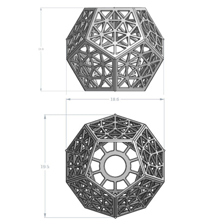 3DPPA Platonic Forest Lamp Shade | Home Decor | Gift Idea | Geometric | Pendant Lighting - LV3DPrinting