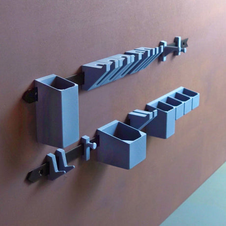 Gazzaladra Build Your Own Tool Rack | Tool Organization | Father's Day Gift | Hanging Rack | Interchangeable Rail System - LV3DPrinting