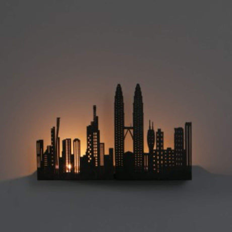 3D Shook Custom City Shadows Silhouette Lamp | Custom | Personalized Lamp | Any Color - LV3DPrinting
