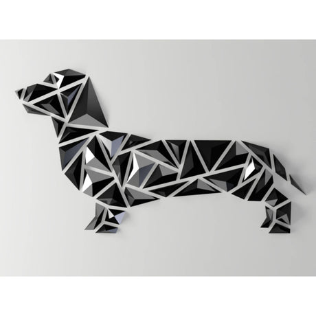 DGEmily Geometric Dachshund Wall Art | Home Decor | Gift Idea | Polygon | Wall Decor | Custom sizes! | Any Color! | Material Types! - LV3DPrinting