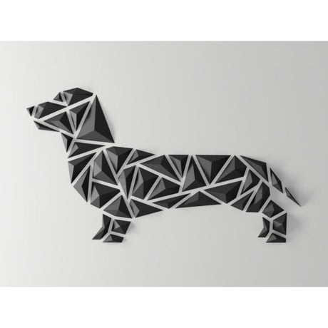 DGEmily Geometric Dachshund Wall Art | Home Decor | Gift Idea | Polygon | Wall Decor | Custom sizes! | Any Color! | Material Types! - LV3DPrinting
