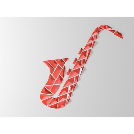 DGEmily Geometric Saxphone Wall Art | Home Decor | Gift Idea | Polygon | Wall Decor | Custom sizes! | Any Color! | Material Types! - LV3DPrinting