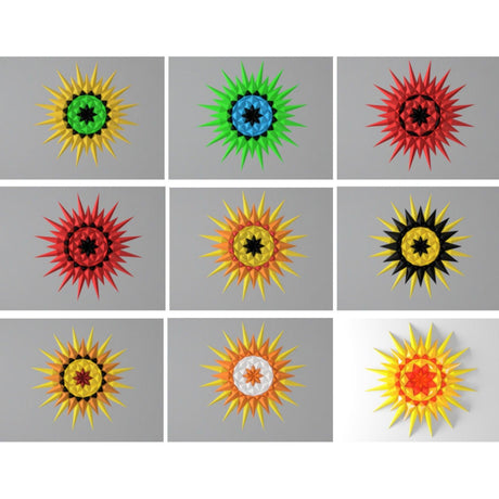 DGEmily Geometric Sun Wall Art | Home Decor | Gift Idea | Polygon | Wall Decor | Custom sizes! | Any Color! | Material Types! - LV3DPrinting