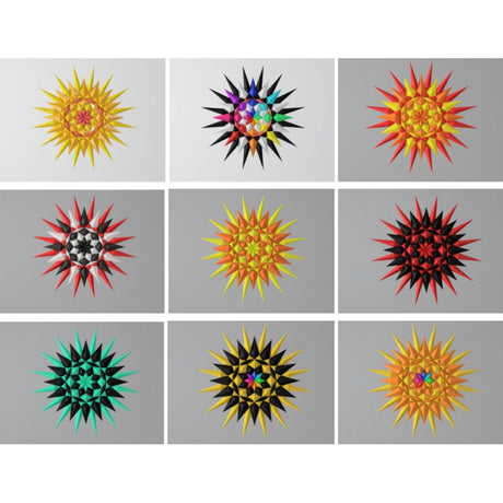 DGEmily Geometric Sun Wall Art | Home Decor | Gift Idea | Polygon | Wall Decor | Custom sizes! | Any Color! | Material Types! - LV3DPrinting