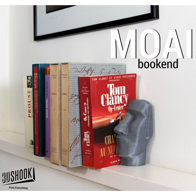 3D Shook Moai Bookend | Home - Office | Housewarming Gift | Customizable Colors- 3D Printed - LV3DPrinting
