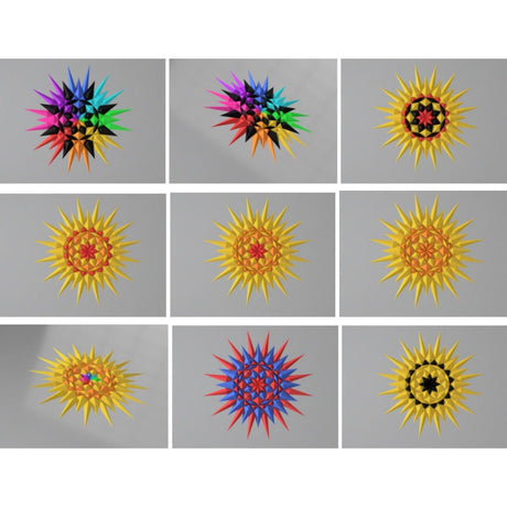 DGEmily Geometric Sun Wall Art | Home Decor | Gift Idea | Polygon | Wall Decor | Custom sizes! | Any Color! | Material Types! - LV3DPrinting