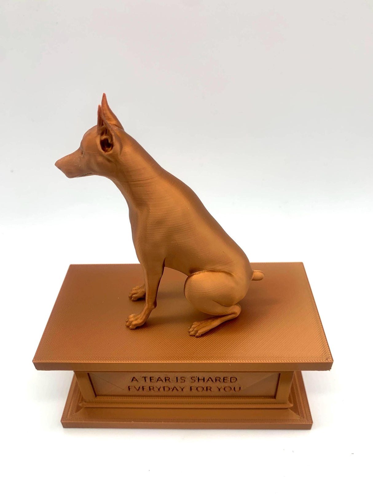 LV 3D Custom Dog Memorial Statue from Photo | Personalized Pet Loss Gift | Dog Urn with Ashes Drawer | Pet Remembrance Sculpture - LV3DPrinting
