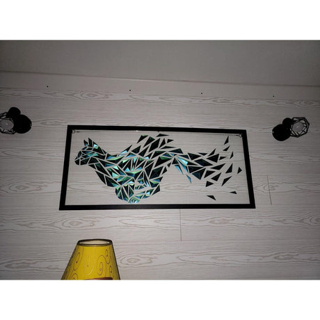 DGEmily Geometric Cat Wall Art | Home Decor | Gift Idea | Polygon | Wall Decor | Custom sizes! | Any Color! | Material Types! - LV3DPrinting