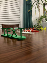 Double Word Ambirgram Desk Name Plaque Illusion | Personalized | Name Plate | Fun Sign | Birthday Gift | Gift for her | 3D | Name for Desk