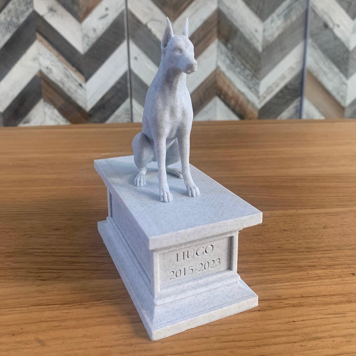LV 3D Custom Dog Memorial Statue from Photo | Personalized Pet Loss Gift | Dog Urn with Ashes Drawer | Pet Remembrance Sculpture - LV3DPrinting