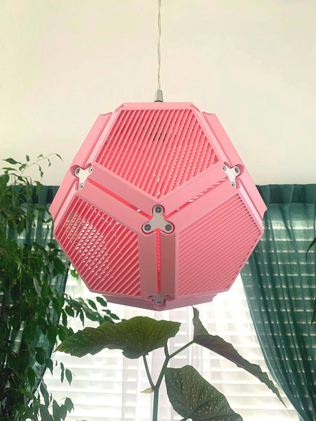 3DPPA Slatted Dodecahedron Assy Lamp Shade | Home Decor | Gift Idea | Geometric | Pendant Lighting - LV3DPrinting