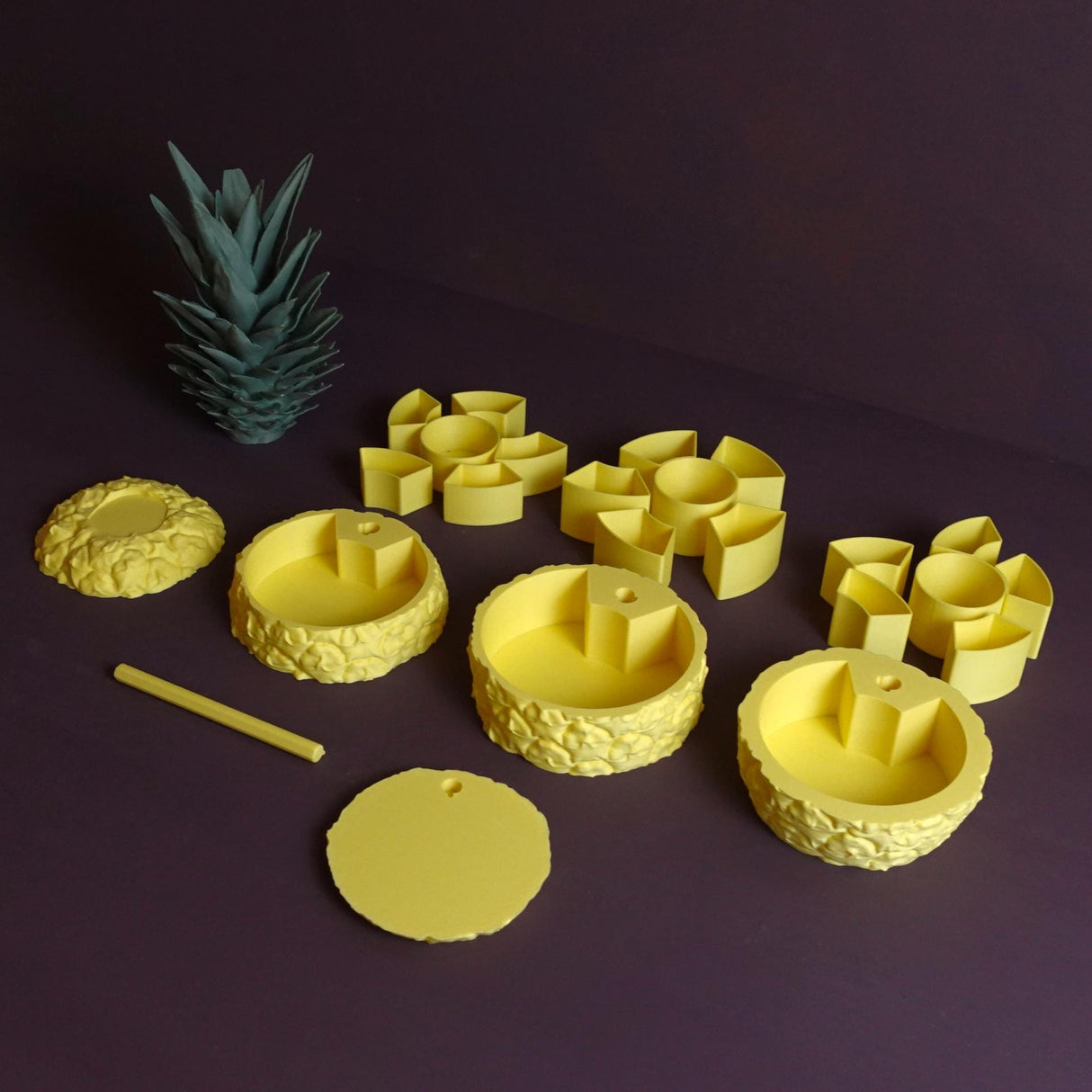 Gazzaladra Sliced Pineapple | Jewlery Box | Desk Organizer | Candy Storage | Custom! | Mutliple Colors! | Personalized! - LV3DPrinting