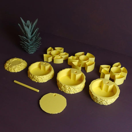 Gazzaladra Sliced Pineapple | Jewlery Box | Desk Organizer | Candy Storage | Custom! | Mutliple Colors! | Personalized! - LV3DPrinting
