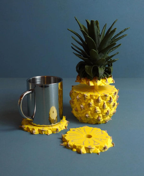 Gazzaladra Pineapple Coasters | Housewarming Gift | Custom! | Mutliple Colors! | Personalized! - LV3DPrinting