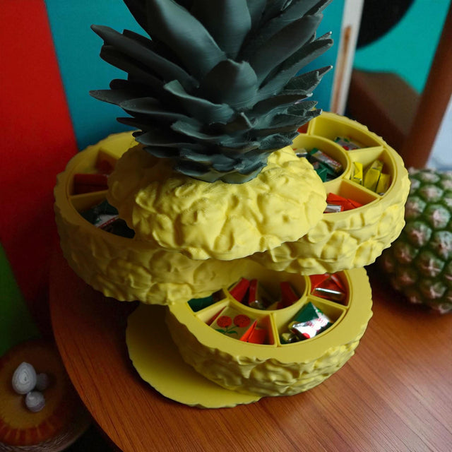 Gazzaladra Sliced Pineapple | Jewlery Box | Desk Organizer | Candy Storage | Custom! | Mutliple Colors! | Personalized! - LV3DPrinting