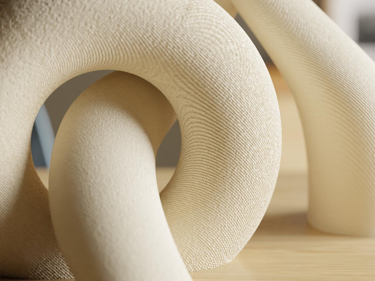 CollectiCraft Interlocking Toroidal Vase, Minimalist Sculptural Vase, Modern Geometric Home Decor - LV3DPrinting