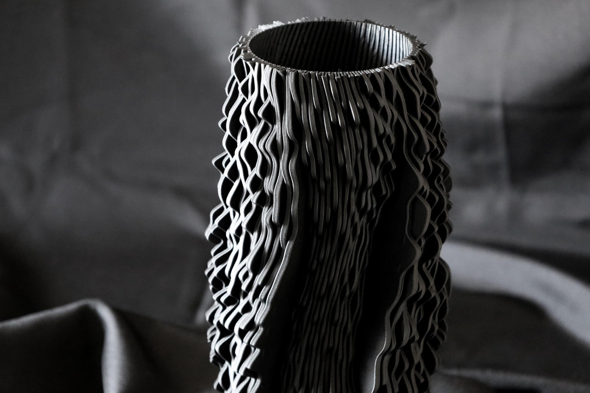 Lampprinted IAP Sea Falcon Vase, Organic Shifted Sculptural Vase, Modern Textured Home Decor - LV3DPrinting