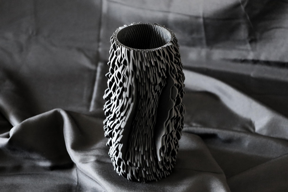 Lampprinted IAP Sea Falcon Vase, Organic Shifted Sculptural Vase, Modern Textured Home Decor - LV3DPrinting