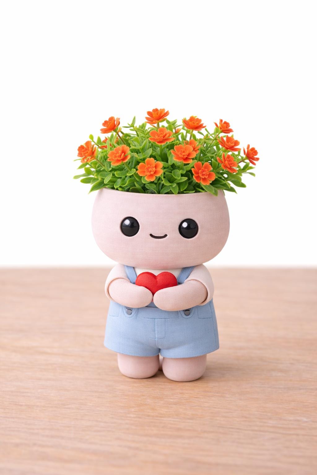 LV 3D Cute Couple Vase with Faux Flowers | 3D Printed Kawaii Flower Vase | Valentine Gift | Boy & Girl Decorative Vase - LV3DPrinting