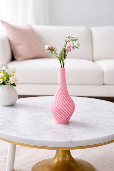 3D Shook Barbamama Twisted Vase Decor for Weddings, Dinner Table, Party, Living Room, Bedroom | Any Size and Any Color - LV3DPrinting
