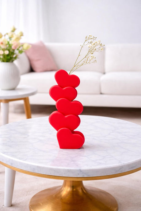 In House Heart Vase Decor for Weddings, Dinner Table, Party, Living Room, Bedroom | Any Size and Any Color - LV3DPrinting