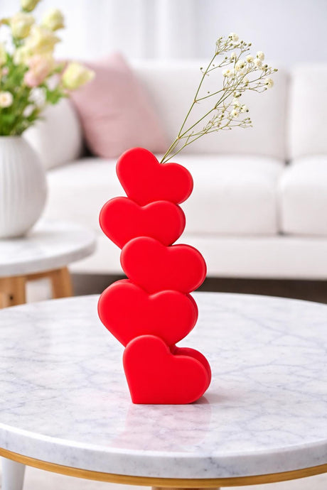 In House Heart Vase Decor for Weddings, Dinner Table, Party, Living Room, Bedroom | Any Size and Any Color - LV3DPrinting