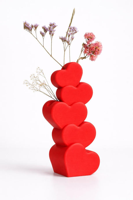 In House Heart Vase Decor for Weddings, Dinner Table, Party, Living Room, Bedroom | Any Size and Any Color - LV3DPrinting