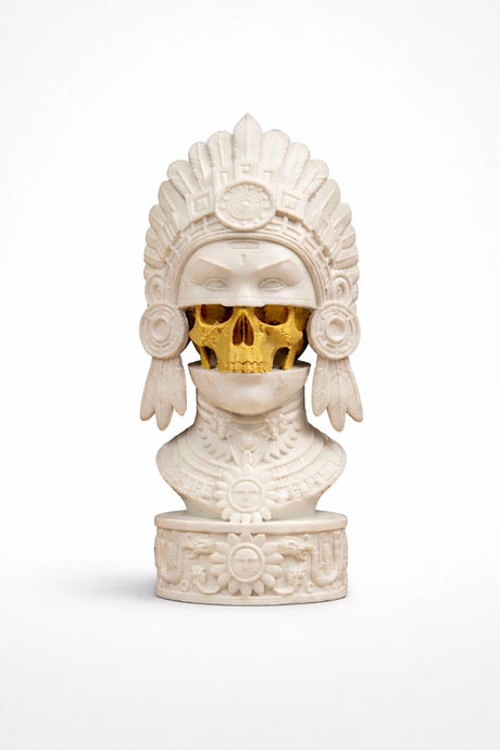 LV 3D Aztec-Inspired Abstract Head Sculpture | Modern Sculptural Bust | Custom Sizes & Colors - LV3DPrinting