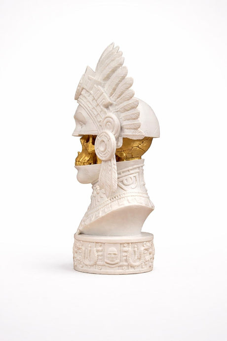 LV 3D Aztec-Inspired Abstract Head Sculpture | Modern Sculptural Bust | Custom Sizes & Colors - LV3DPrinting