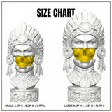 LV 3D Aztec-Inspired Abstract Head Sculpture | Modern Sculptural Bust | Custom Sizes & Colors - LV3DPrinting