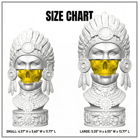 LV 3D Aztec-Inspired Abstract Head Sculpture | Modern Sculptural Bust | Custom Sizes & Colors - LV3DPrinting