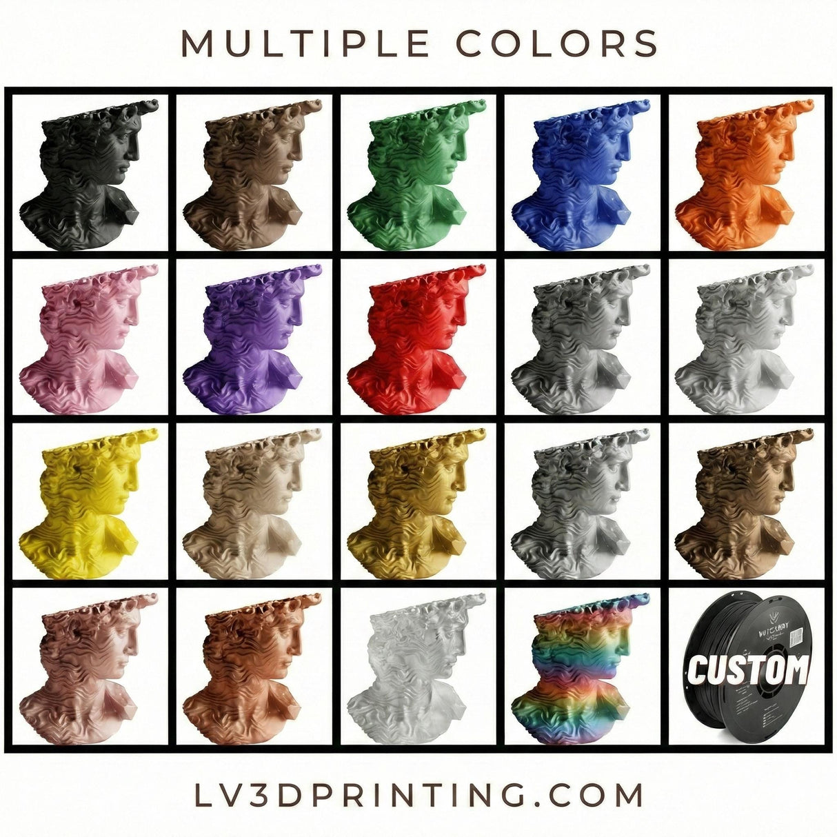 CollectiCraft David Wave Vase, Modern Classical Sculpture Vase, Textured Artistic Flower Vase Decor - LV3DPrinting