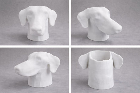 LV 3D Custom Pet Head Vase | Personalized Dog or Cat Planter | 3D Printed Pet Decor | Fun Animal Gift | Home Decor - LV3DPrinting