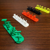 LV 3D Double Word Ambigram Desk Name Plaque | Personalized 3D Name Illusion Sign | Custom Desk Decor | Fun Gift for Her or Kids - LV3DPrinting