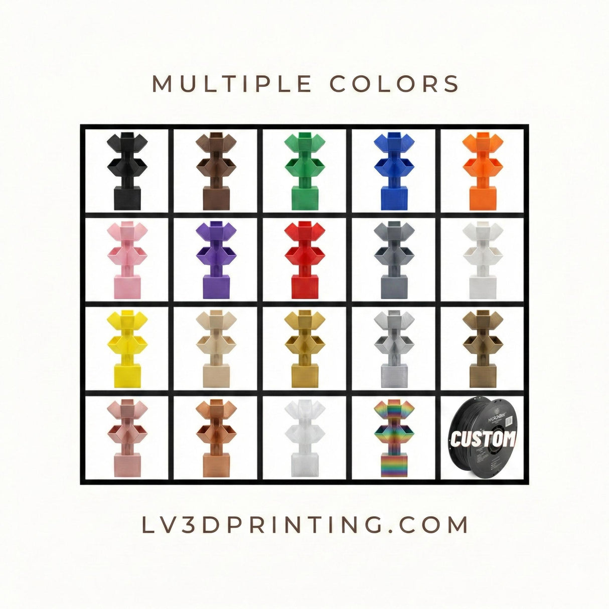 LV 3D Mini Stackable Hydroponic System | Desktop Indoor Garden | 3D Printed Hydroponic Planter | Modern Plant Grow Kit - LV3DPrinting