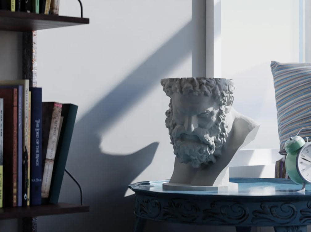 CollectiCraft Hercules Sculptural Vase, Greek Mythology Bust Vase, Classical Art Home Decor - LV3DPrinting