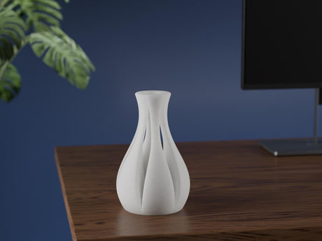 CollectiCraft Sora Flower Vase, Modern Minimalist Vase with Soft Curves, Elegant Contemporary Home Decor - LV3DPrinting