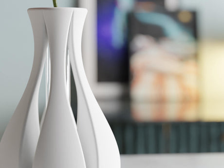 CollectiCraft Sora Flower Vase, Modern Minimalist Vase with Soft Curves, Elegant Contemporary Home Decor - LV3DPrinting
