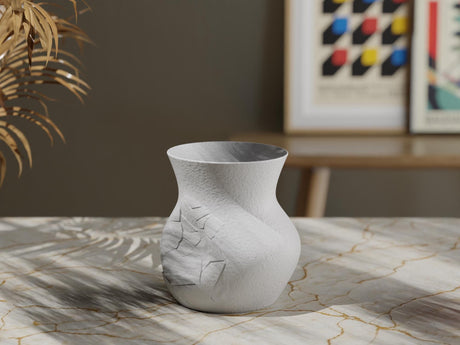 CollectiCraft Shattered Pottery Vase, Minimalist Cracked Texture Vase, Sculptural Kintsugi Inspired Home Decor - LV3DPrinting