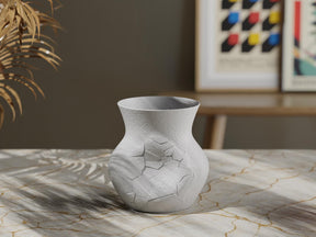 CollectiCraft Shattered Pottery Vase, Minimalist Cracked Texture Vase, Sculptural Kintsugi Inspired Home Decor - LV3DPrinting