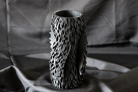 Lampprinted IAP Sea Falcon Vase, Organic Shifted Sculptural Vase, Modern Textured Home Decor - LV3DPrinting